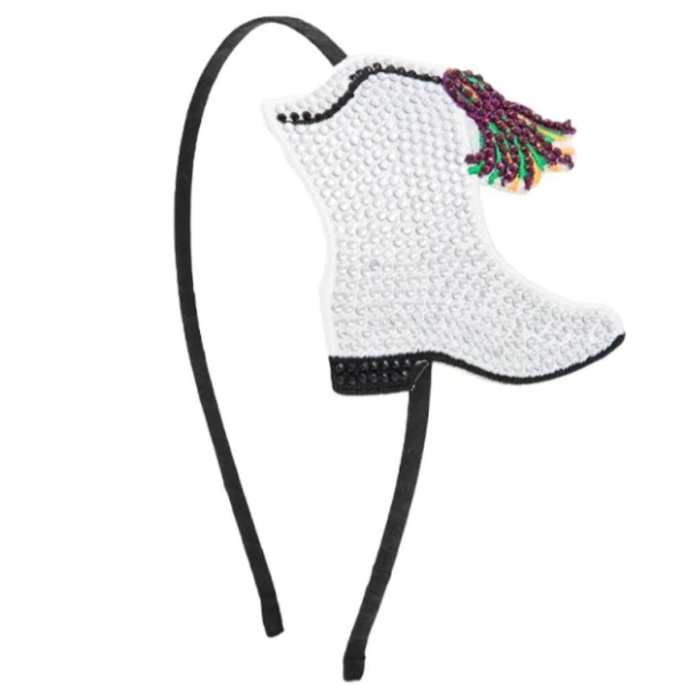 NEW Mardi Gras Marching Boot Rhinestone Headband (Youth Size)